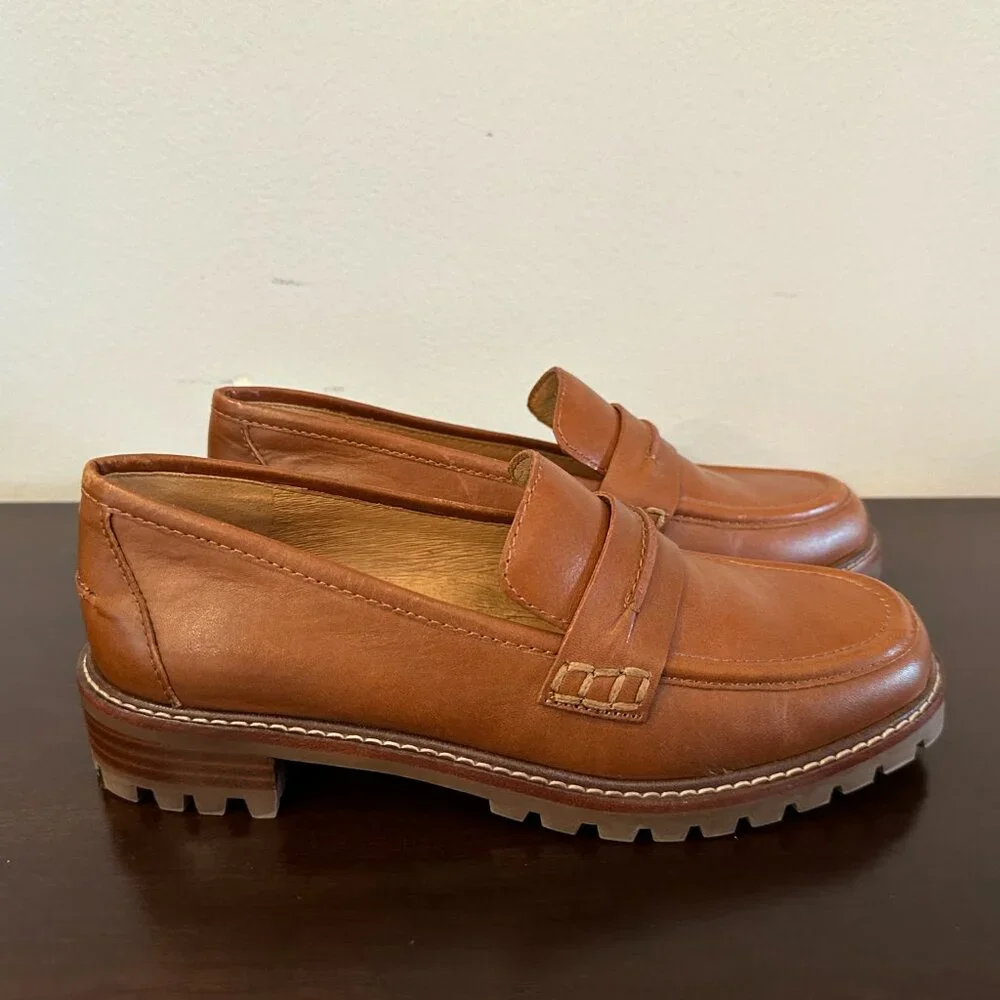 New Madewell Womens 6 Brown The Corinne Loafers Lugsole Style#NE526 Leather - Picture 3 of 16